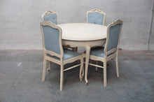 Afbeelding in Gallery-weergave laden, Louis XV dining room table with four chairs.
