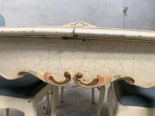 Load image into Gallery viewer, Louis XV dining room table with four chairs.
